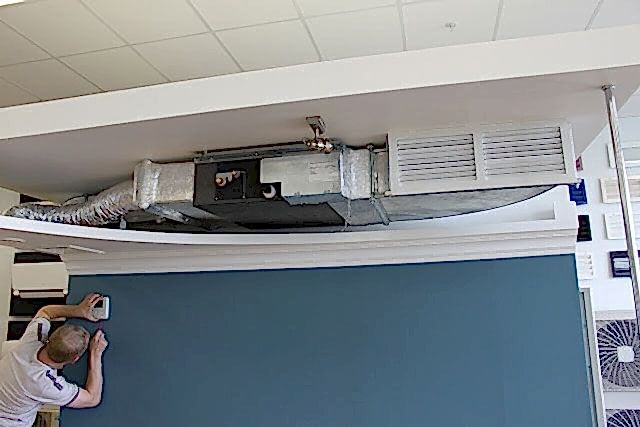 Монтаж канального фанкойла